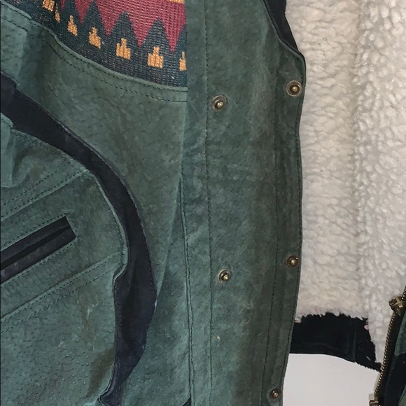 Vintage Leather/ Wool RETRO Jacket - Picture 10 of 11